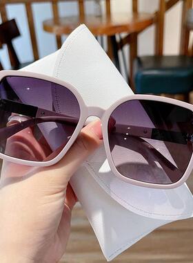 时尚墨镜女防紫外线韩版潮大脸显瘦白色框太阳眼镜夏防晒2025新款