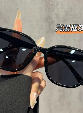 方形大框茶色墨镜男女款可配近视带度数防紫外线开车偏光太阳眼镜