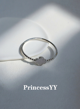 PrincessYY手作四叶草手镯手链高颜值轻奢小众精致高级感2025流行