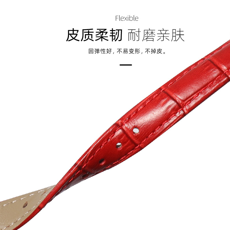 卡西欧手表带女真皮女款sheen系列 爱梦爱配件