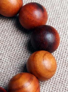 雷击木精挑雷劈桃木天雷珠手持道家手串男原木文玩念珠桃木手串