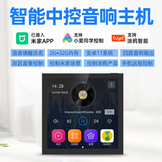 Voice controlled intelligent background music host Langge