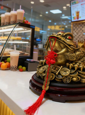 金蟾旋转摆件客厅家居装饰品