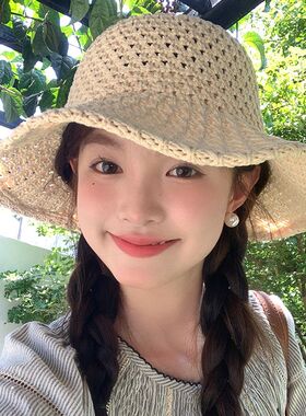 『高品质』镂空渔夫帽子女2026新款夏季出游度假防晒遮阳帽太阳帽