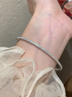 轻奢小众设计超闪单排满钻手镯