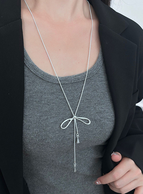 初影蝴蝶结项链百搭高级轻奢