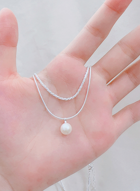 初影双层满天星项链锁骨链