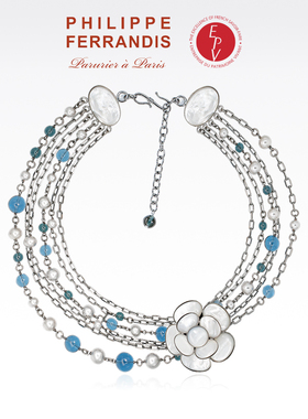 【法国进口】PF菲昂迪斯月光女神系列项链女天然贝母时尚高级项链