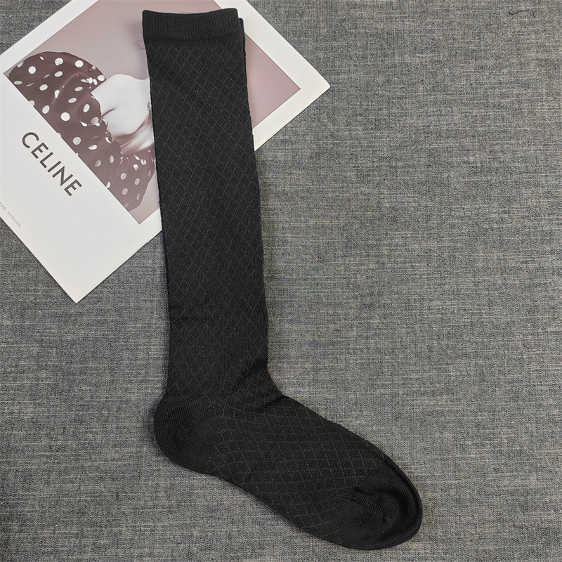 外单 小腿袜女四季纯棉高筒及膝黑色显瘦jk日系学院风ins潮百搭袜,淘宝优惠券,粉丝福利购,淘宝优惠卷