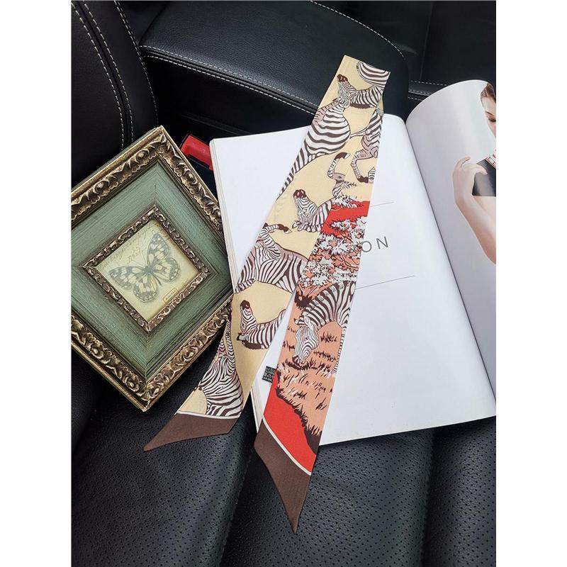 LV&GEDETE 保护手柄丝巾飘带缠绕把手丝带绑包桑蚕丝领巾挂件车挂 - 图1