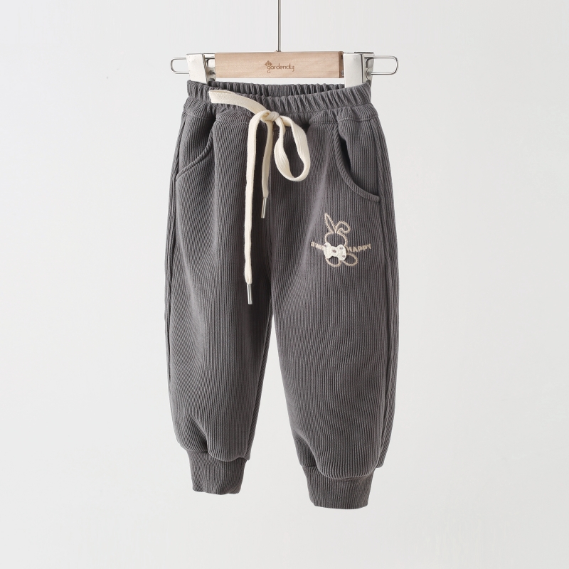 清仓-婴儿裤子秋冬季欧棉绒保暖一体绒加厚男女宝宝休闲裤加绒裤 - 图1