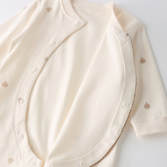 Einteiliger Baby-Body aus reinem Baumwollfleece für Mädchen