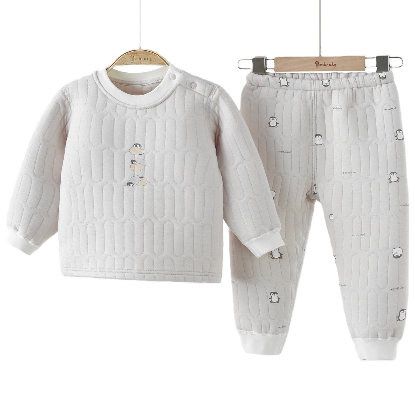 Baby thermal underwear set three layers modal cotton