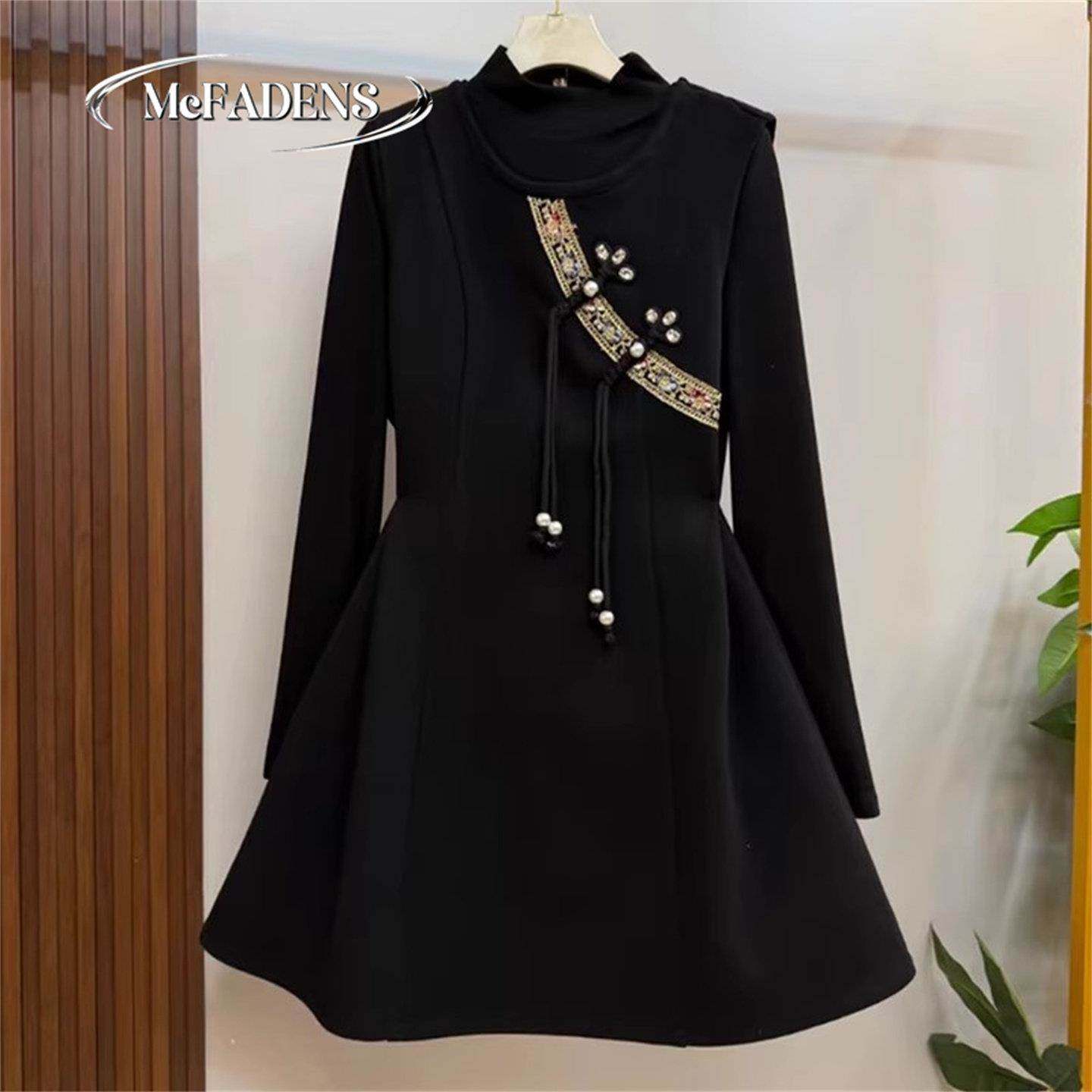 香港大码气质国风套装裙女胖mm复古盘扣设计显瘦马甲连衣裙两件套,淘宝优惠券,粉丝福利购,淘宝优惠卷