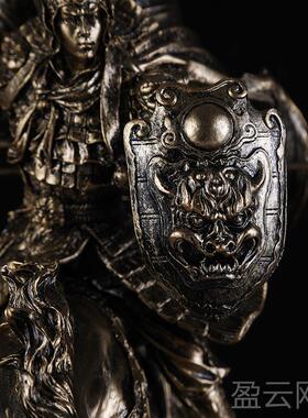 正品赵赵子龙复古装饰云品件摆酒柜客厅办公室工艺品铠武士甲勇士