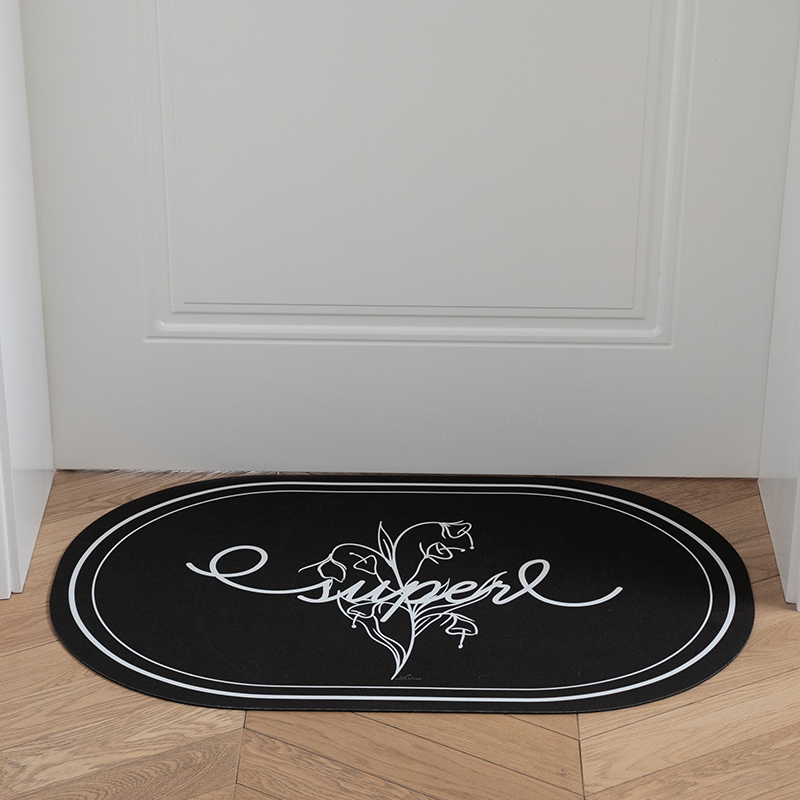 述物复古硅藻泥脚垫厨房卫生间入户门口地垫浴室吸水速干防滑垫 - 图1