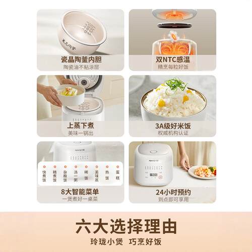 九阳电饭煲家用2L升多功能迷你小型电饭锅1-3人智能4正品20FY2 - 图0