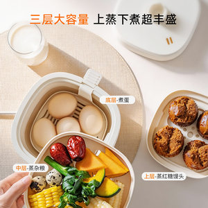 九阳煮蛋器家用蒸蛋器自动断电小型早餐机可定时预约煮鸡蛋神器