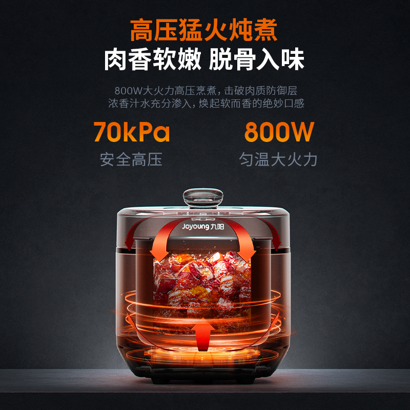 九阳5l家用深汤电全自动双胆压力锅 九阳电压力锅