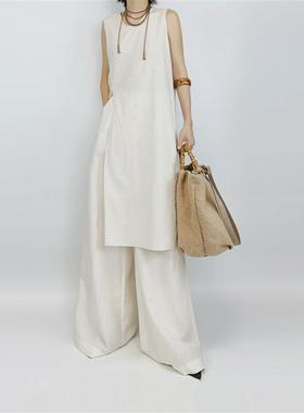 尢系UXI 天然茶晶串珠项炼小众设计长款毛衣炼法式气质项炼