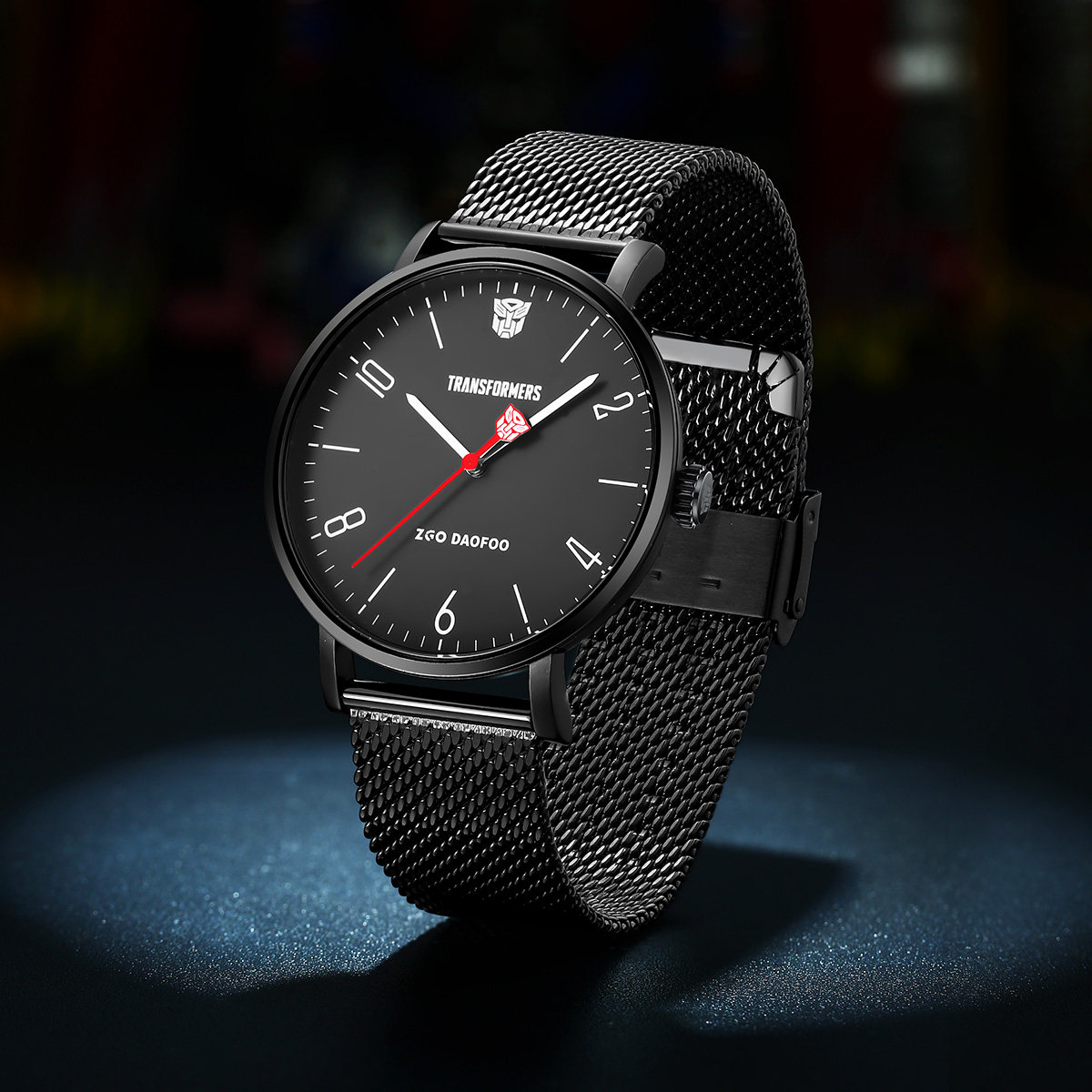 变形金刚男学生极简潮流镂空机械表 刀锋手表国产腕表