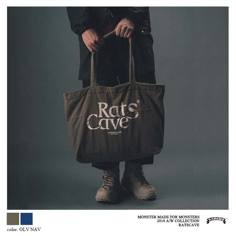 DABOMB 2018AW [RATS CAVE]PATCH WORK TOTE-BAG拼接托特包 - 图2