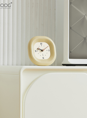 EMITDOOG家居客厅桌面摆件卧室玄关奶油风创意座钟高级感装饰现货