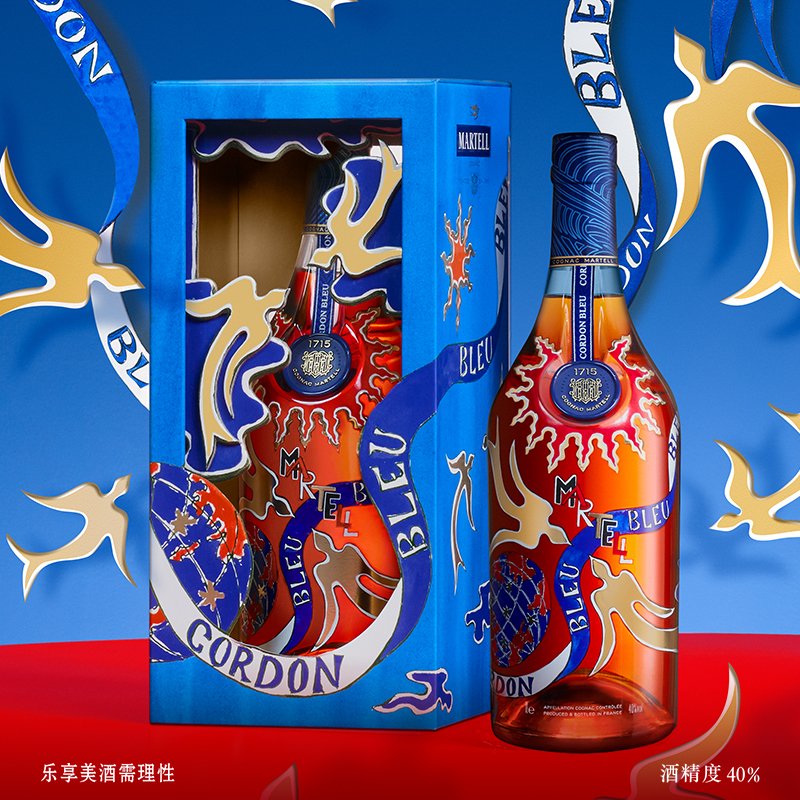 Martell马爹利蓝带白兰地干邑700ml2024年龙年限量XO级洋酒礼盒装 - 图2