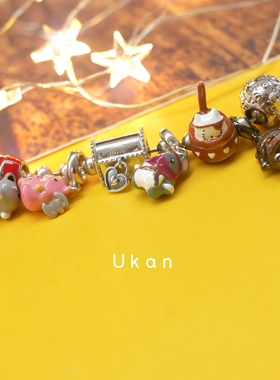 有看卡通海盗猫咪考拉串珠可爱