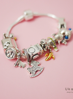 纯银百搭日韩风情侣串珠手链