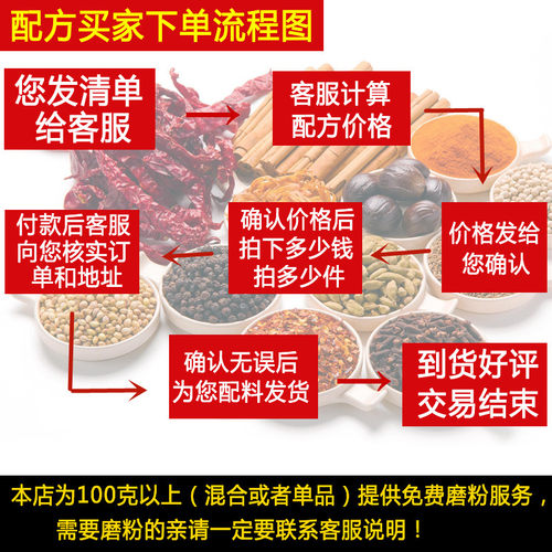 按方抓料香料大全散装配料定制免费磨粉花椒八角茴香桂皮香叶辣椒 - 图1