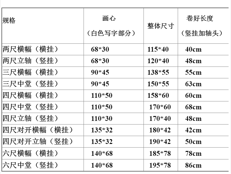 空白画轴卷轴全绫精裱生宣中堂宣纸横幅立轴书法国画挂轴画缸配饰-图3