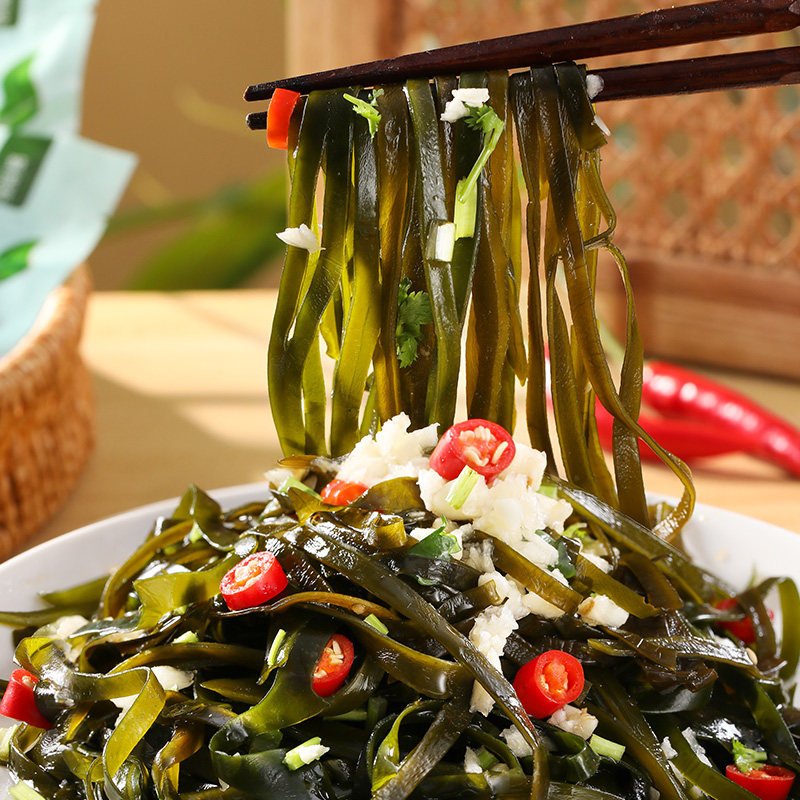 新货烘干压缩海带丝嫩苗干货厚海带苗圆饼裙带菜昆布凉菜商用_虎窝淘
