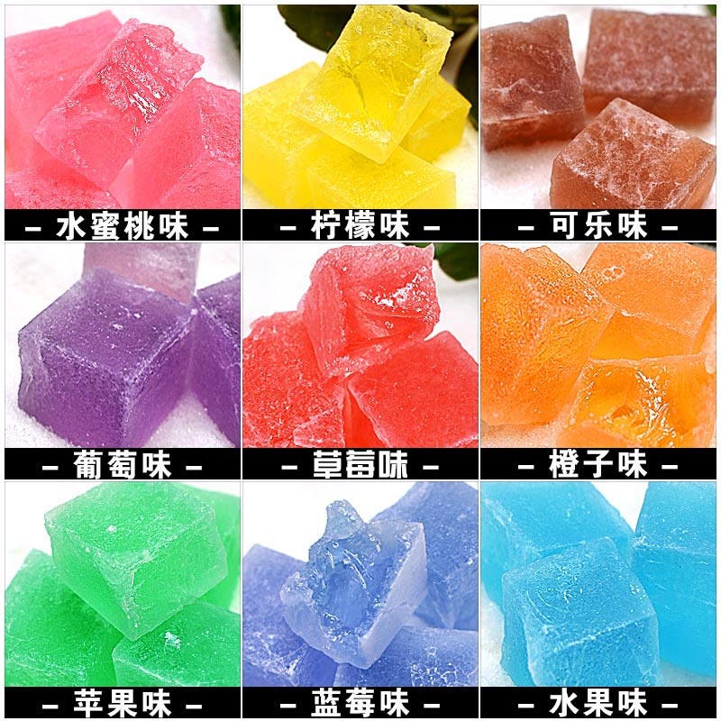 网红琥珀糖高颜值零食抖音咀嚼声控韩国超大手工糖宝石糖水晶糖 - 图0