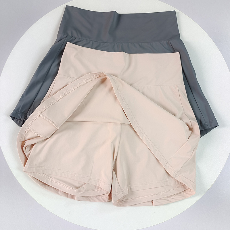 凉感冰丝健身短裙女速干跑步防走光口袋防晒高腰显瘦瑜伽网球裙裤,淘宝优惠券,粉丝福利购,淘宝优惠卷