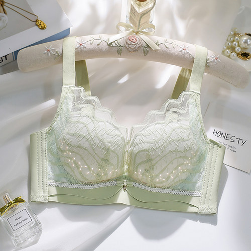 夏季小胸聚拢薄款无钢圈洞洞杯内衣女上托收副乳防下垂透气文胸罩 - 图3
