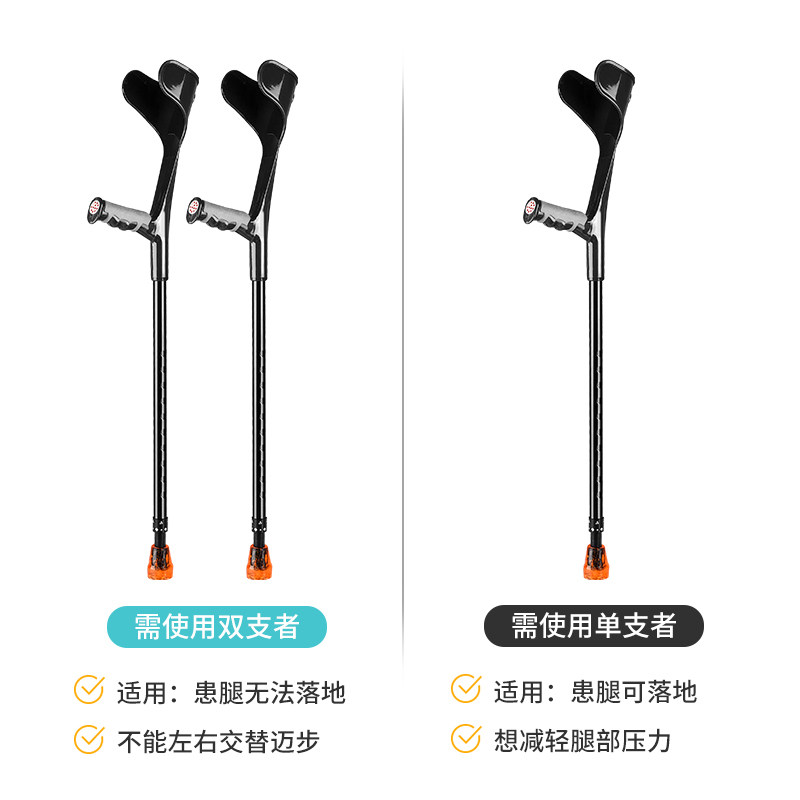 森凝德国工艺手臂式腋下拐杖伸缩医用折叠肘拐便携骨折康复助行器_虎窝淘