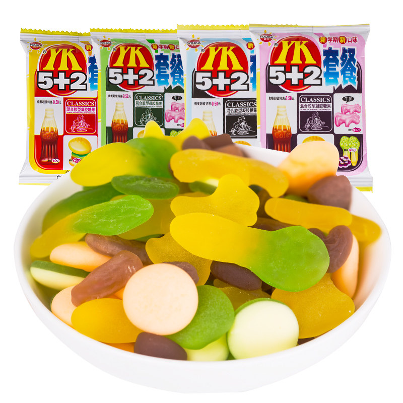 优卡五彩绳果味汁软糖儿童糖果8090后怀旧童年儿时小时候零果C卷,淘宝优惠券,粉丝福利购,淘宝优惠卷