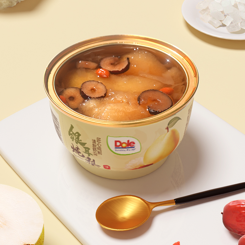 DOLE都乐枇杷银耳炖梨砀山酥梨水果罐头开罐即食280g*6罐整箱装