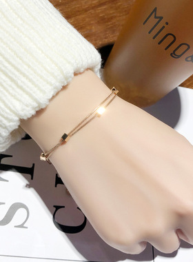 手链ins小众设计冷淡风闺蜜款多层缠绕手饰品女学生个性气质手镯