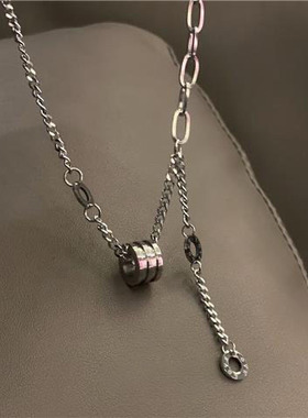 18K金色小蛮腰项链女ins小众设计