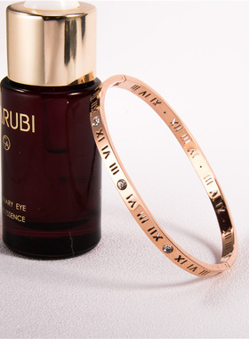 钛钢励志时刻手镯时尚个性罗马数字手环韩国简约女手链配饰品欧美