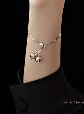 新款焕美会响双层铃铛闺蜜手链女ins小众设计韩版简约手饰