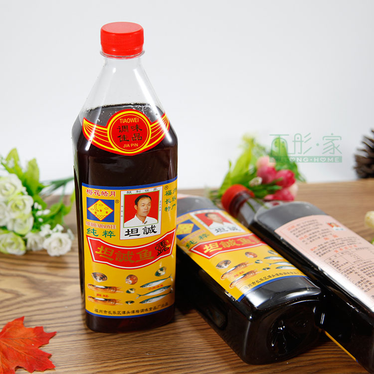 包邮福建特产长乐特产梅花皓月坦诚鱼露虾油调味料850ml×2瓶 - 图0