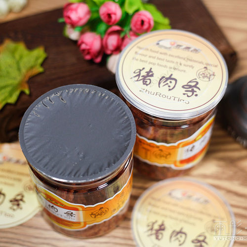 福州特产猪肉条罗源湾原味猪肉条肉松肉干香辣味休闲零食 120g/罐 - 图2