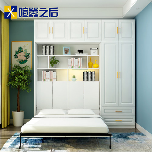 隐形折叠床衣柜多功能隐藏床柜一体家用小户型双人床墙床8CH-202 - 图3