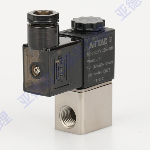 原装亚德客电磁阀气动流体控制阀2V025-08 06 DC24V换向阀AC220V - 图0