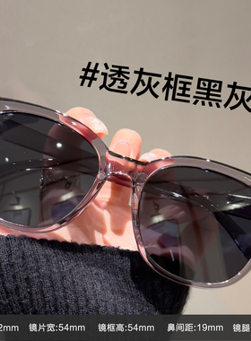 韩系玳瑁猫眼墨镜女款可配度数