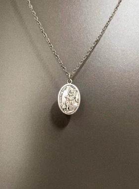 angel项链双面天使项链复古吊坠