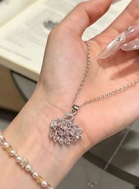 满钻小天鹅项链女轻奢小众设计
